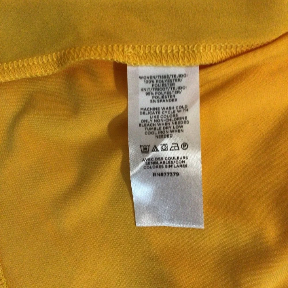 Ann Taylor Yellow Gold Pleated Halter Top - Size XL - Picture 8 of 8